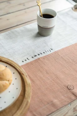 ZUSSS Keukentextiel*placemat geniet zand/terra roze zand/terraroze