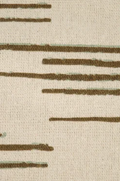 ZUSSS Plaids & Vloerkleden*plaid lijnenpatroon 130x170 /saliegroen zand/leem