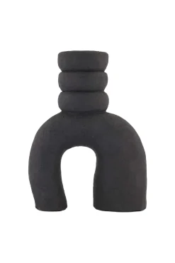 ZUSSS Kaarsen|Kaarsenhouders*polystone kandelaar ornament 28cm zwart