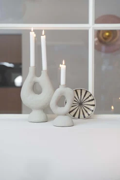 ZUSSS Kaarsen|Kaarsenhouders*polystone kandelaar ornament M zand