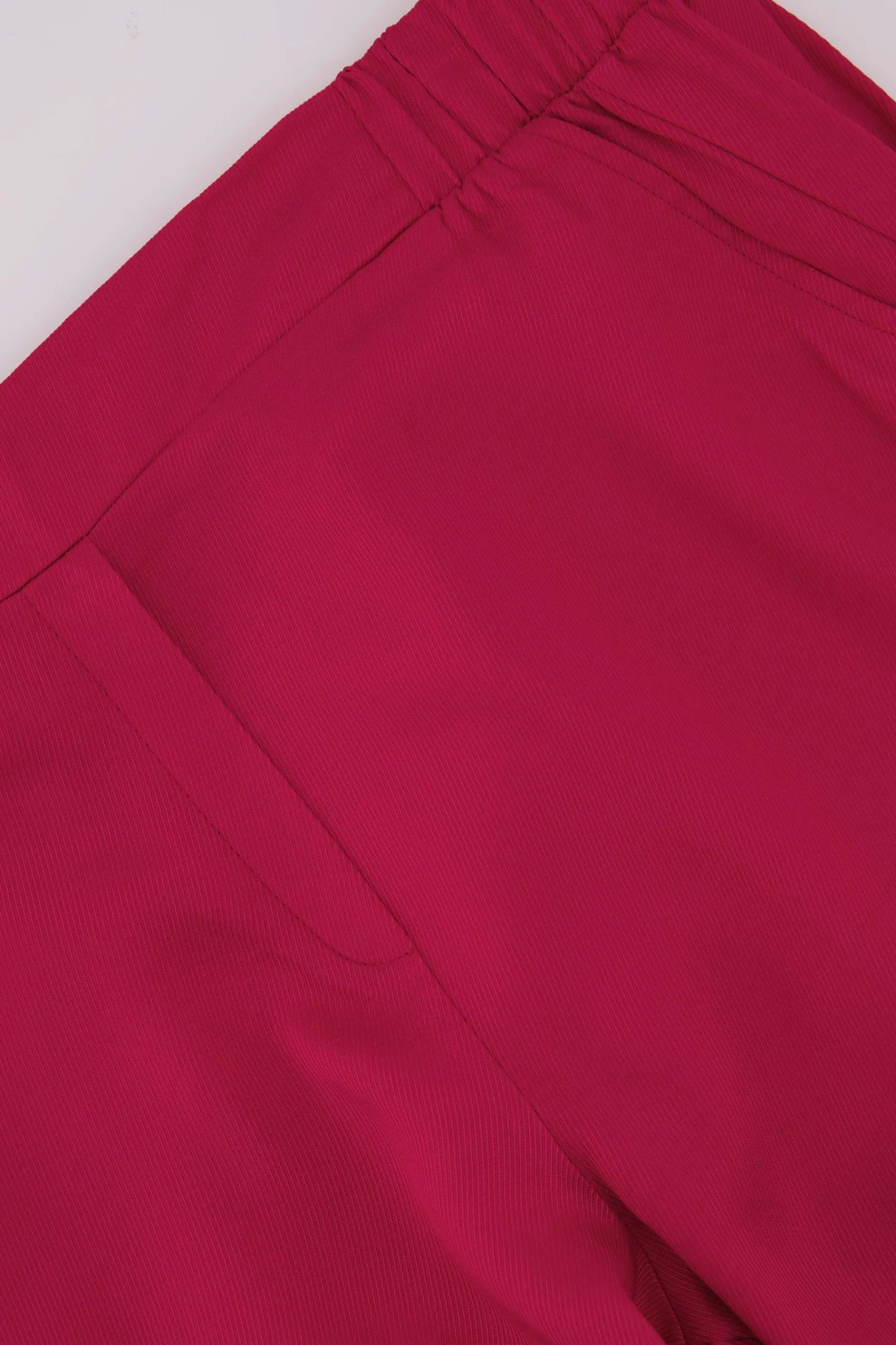 ZUSSS Broeken & Jeans*satijnen twill broek roze rood rozerood