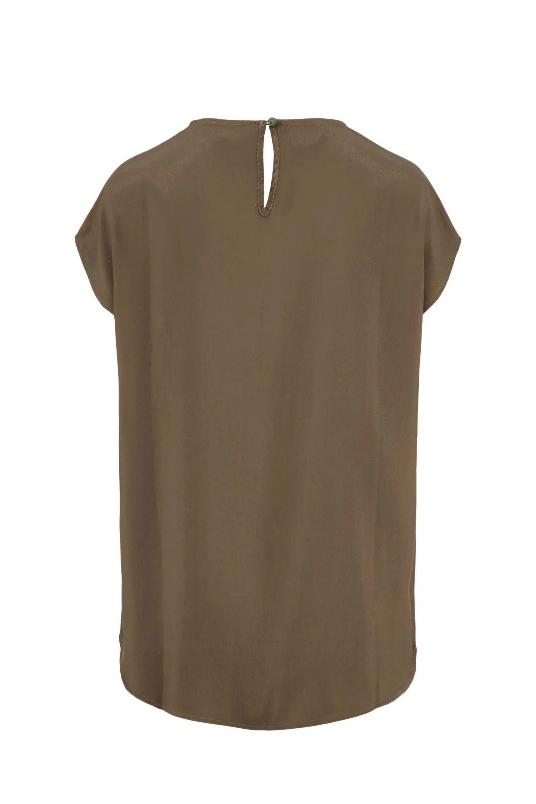 ZUSSS Tops*satijnen twill top met boothals donkergroen