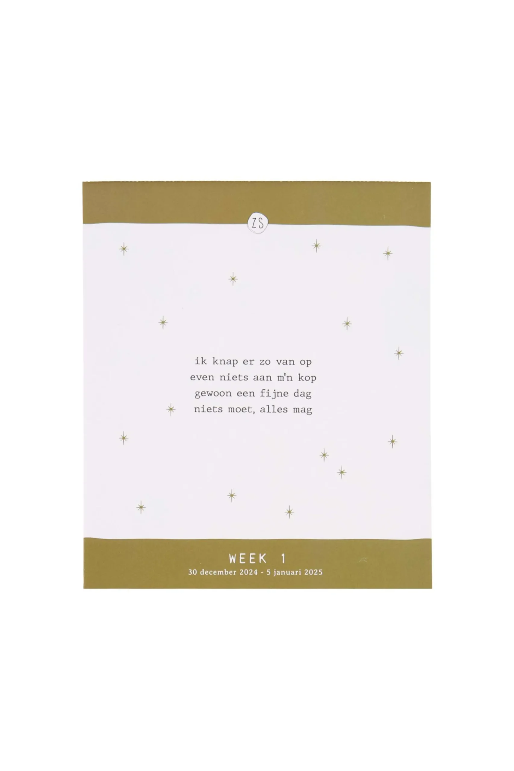 ZUSSS Planners*scheurkalender 2025 zand/goud