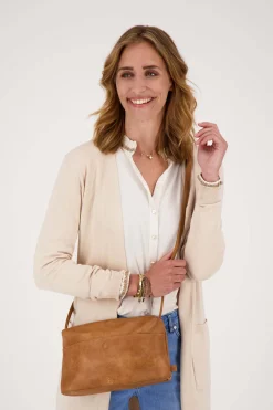 ZUSSS Schoudertassen & Handtassen*schoudertas camel