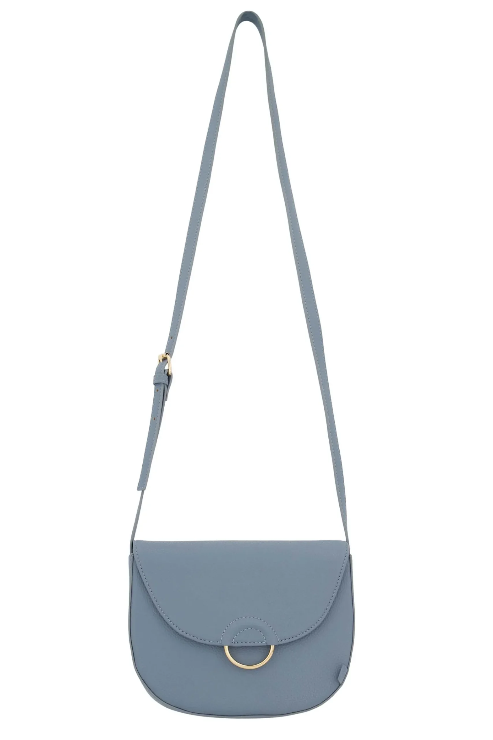 ZUSSS Schoudertassen & Handtassen*schoudertas met gouden ring grijsblauw