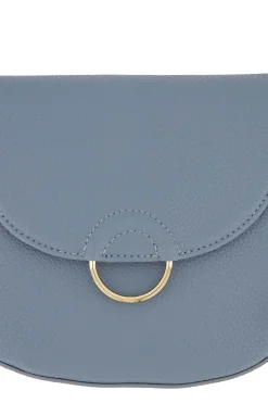 ZUSSS Schoudertassen & Handtassen*schoudertas met gouden ring grijsblauw