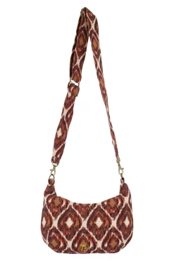 ZUSSS Schoudertassen & Handtassen*schoudertasje met ikat print zand/roodbruin