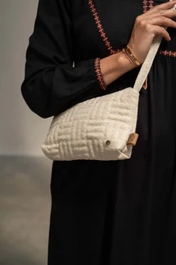 ZUSSS Schoudertassen & Handtassen*schoudertasje met stiksels peper en zout peper&zout