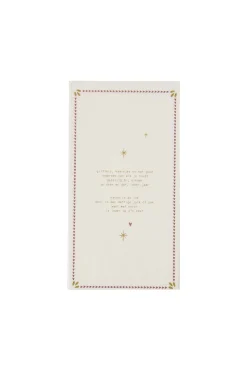 ZUSSS Servetten*servetten gedicht/mistletoe 11x20cm wit