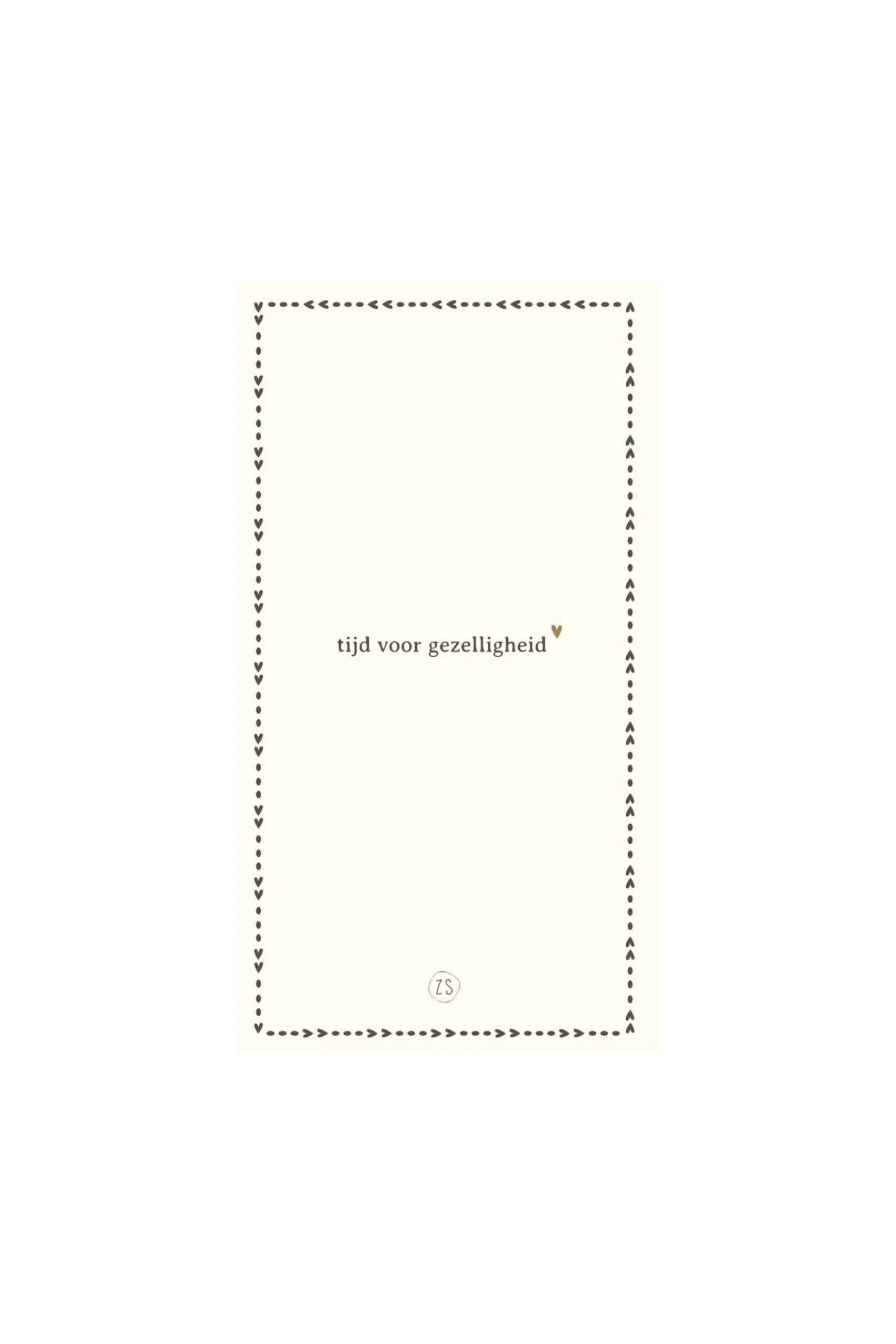 ZUSSS Servetten*servetten gezelligheid 11x20cm wit/antracietgrijs