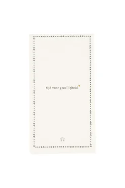 ZUSSS Servetten*servetten gezelligheid 11x20cm wit/antracietgrijs