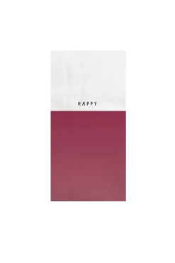 ZUSSS Servetten*servetten happy 11x20cm roze/wit
