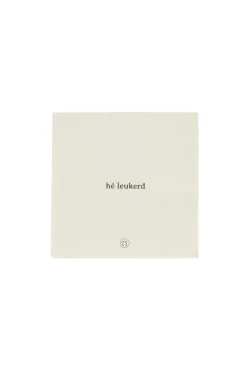 ZUSSS Servetten*servetten he leukerd hartje 12,5x12,5cm grijs zand/antraciet