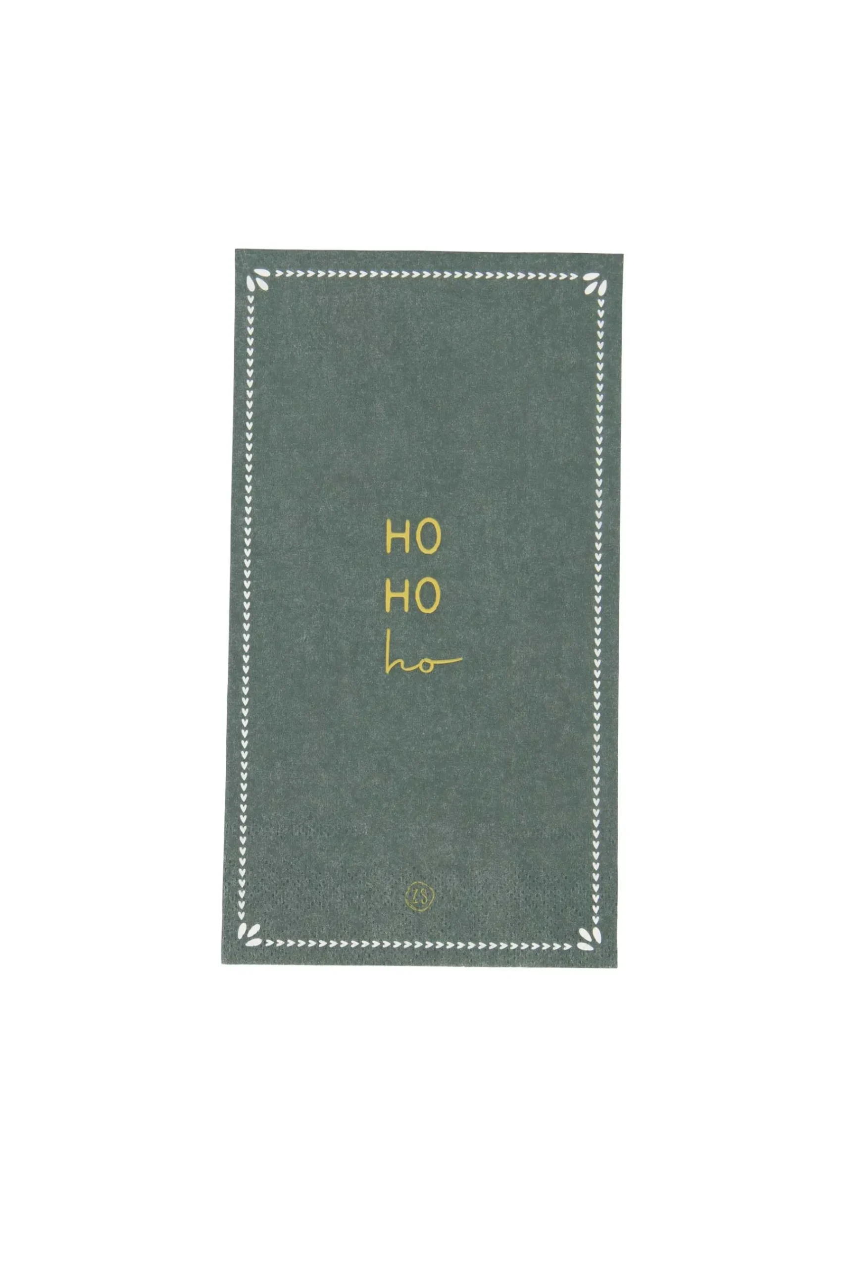 ZUSSS Servetten*servetten hohoho/ster 11x20cm donkergroen