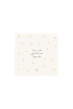 ZUSSS Servetten*servetten lief wonder hartjes 12,5x12,5cm wit