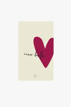 ZUSSS Servetten*servetten rechthoek 11x20cm ciao bella wit/port