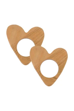 ZUSSS Keukenaccessoires*set van 2 houten servetringen/eierdopjes donkerbruin