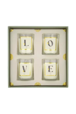 ZUSSS Bad*set van 4 kaarsjes saliegroen saligroen