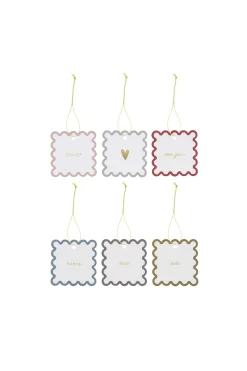 ZUSSS Versiering & Inpakken*set van 6 kadolabels multicolor