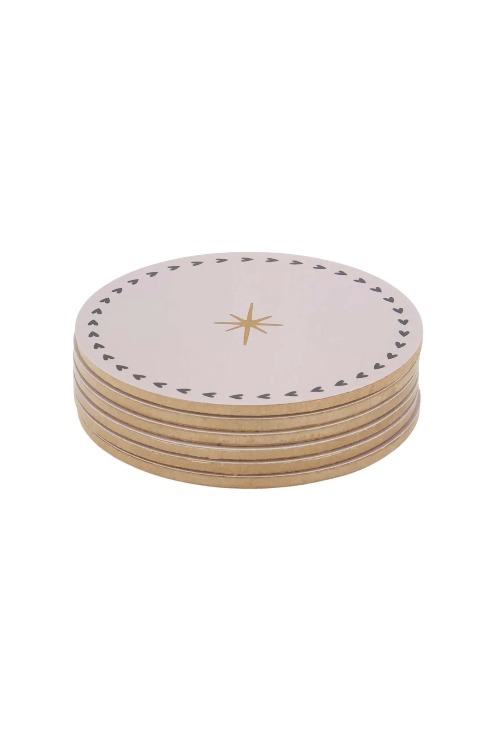 ZUSSS Keukenaccessoires*set van 6 onderzetters rond zand