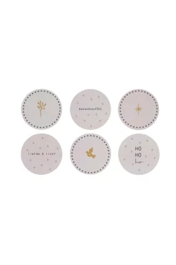 ZUSSS Keukenaccessoires*set van 6 onderzetters rond zand