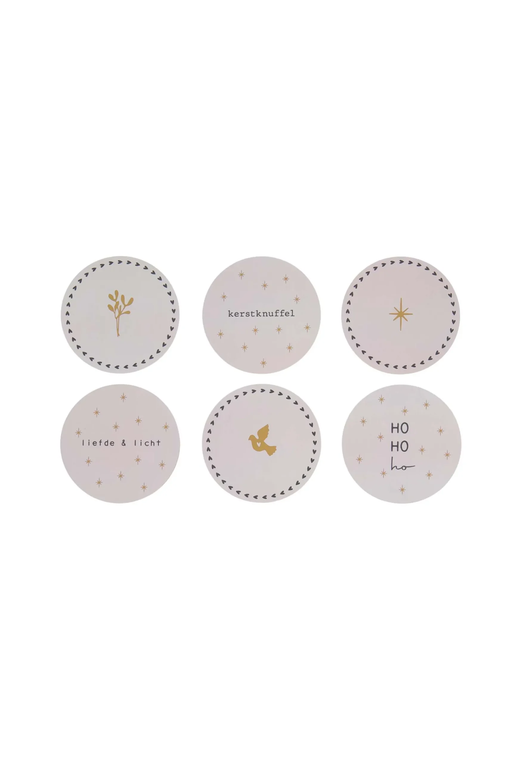 ZUSSS Keukenaccessoires*set van 6 onderzetters rond zand