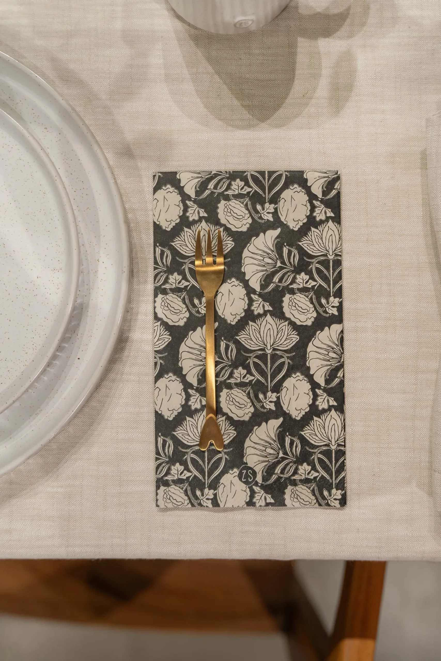 ZUSSS Bestek*set van 4 vorkjes hartje goud