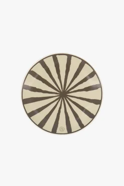 ZUSSS Overige Woonaccessoires*sierbordje strepen zand antraciet zand/antraciet