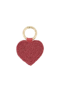 ZUSSS Accessoires & Sleutelhangers*sleutelhanger met kralen hartje oudroze