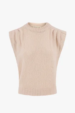 ZUSSS Truien*spencer met plooidetail zachtroze