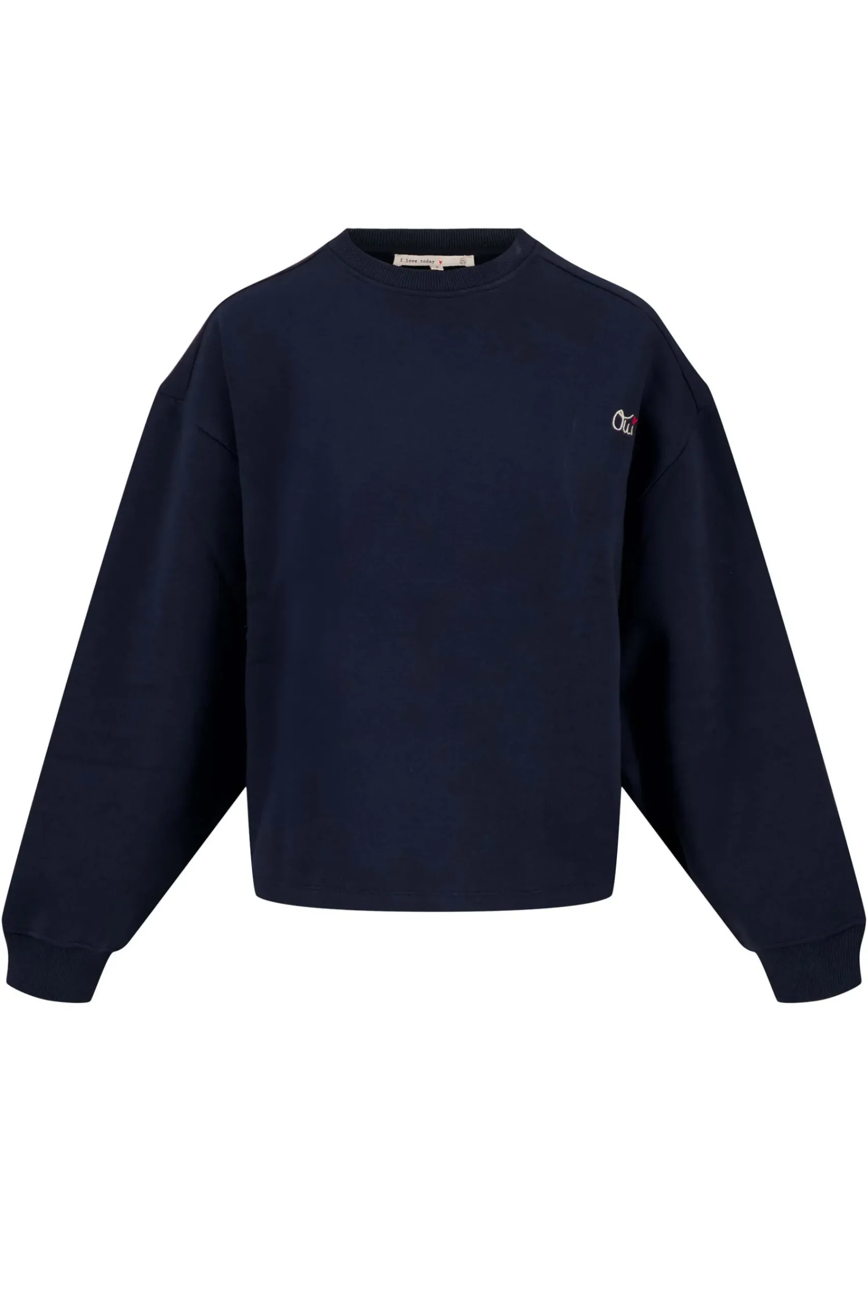 ZUSSS Truien*sweater met tekst donkerblauw