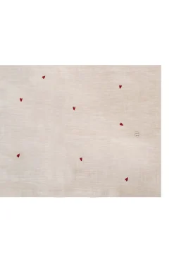 ZUSSS Keukentextiel*tafelloper hartjes grijs zand/antraciet