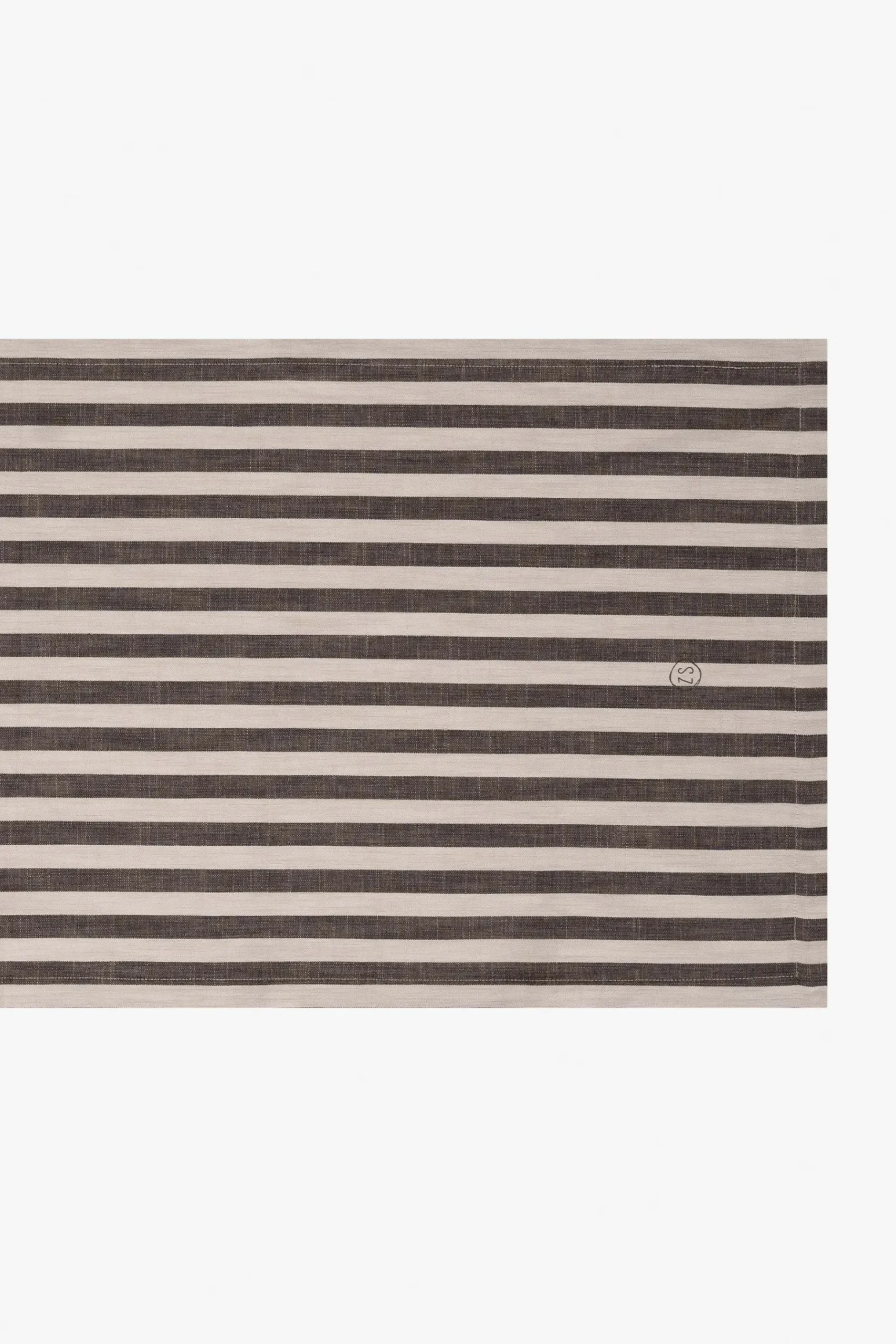 ZUSSS Keukentextiel*tafelloper strepen 50x250cm grafietgrijs