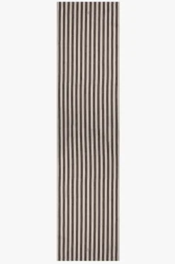 ZUSSS Keukentextiel*tafelloper strepen 50x250cm grafietgrijs