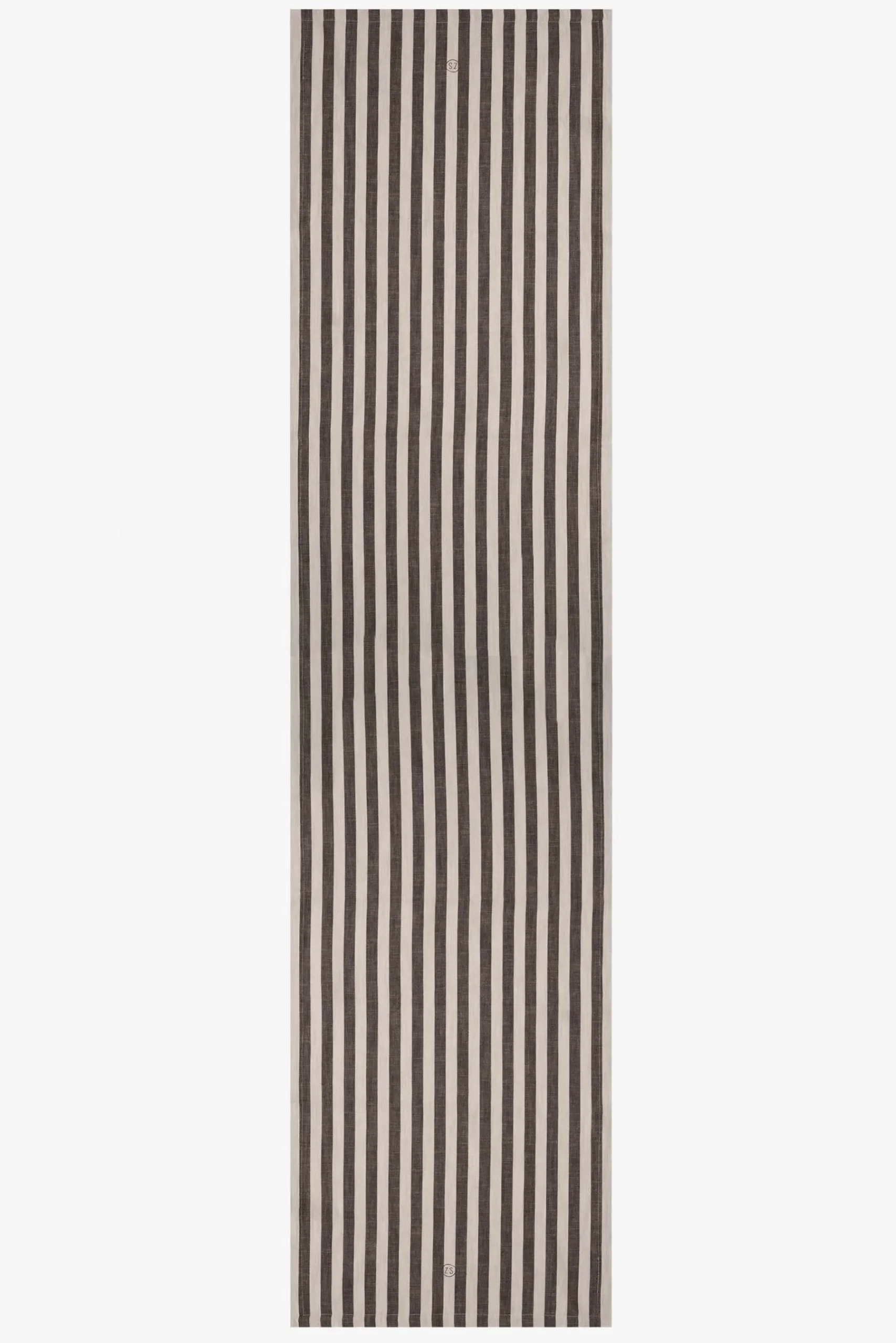 ZUSSS Keukentextiel*tafelloper strepen 50x250cm grafietgrijs