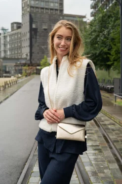 ZUSSS Vesten*teddy gilet creme