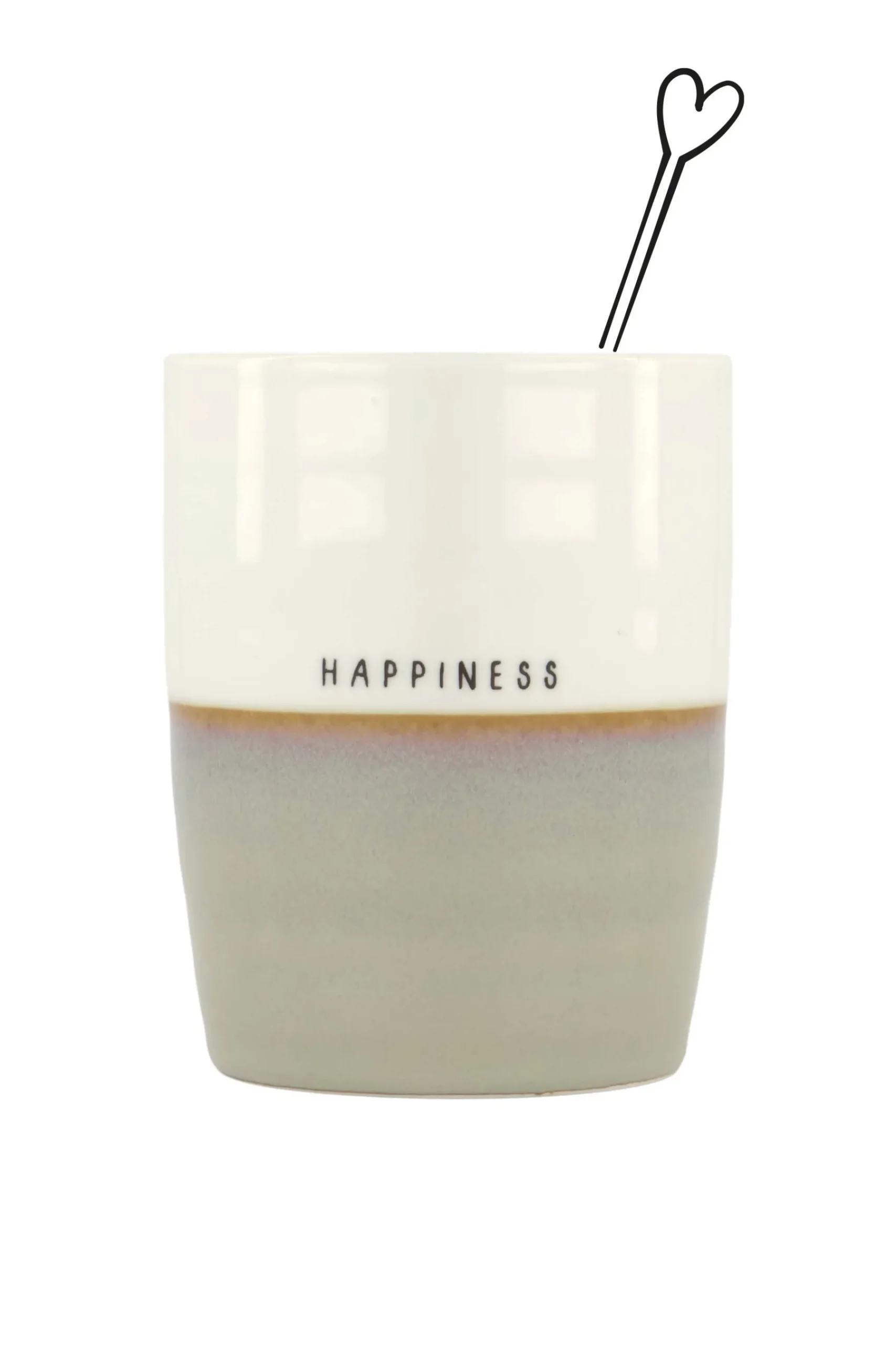ZUSSS Servies*theemok happiness zand/wit