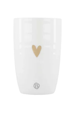 ZUSSS Servies*theemok L goud hartje wit