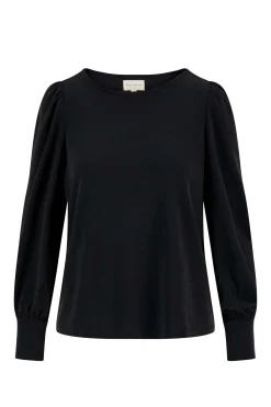 ZUSSS Truien*top met boothals zwart