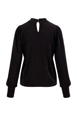 ZUSSS Tops*top met structuur zwart