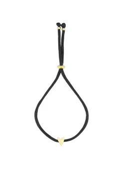 ZUSSS Armbandjes*touwarmbandje hartje zwart