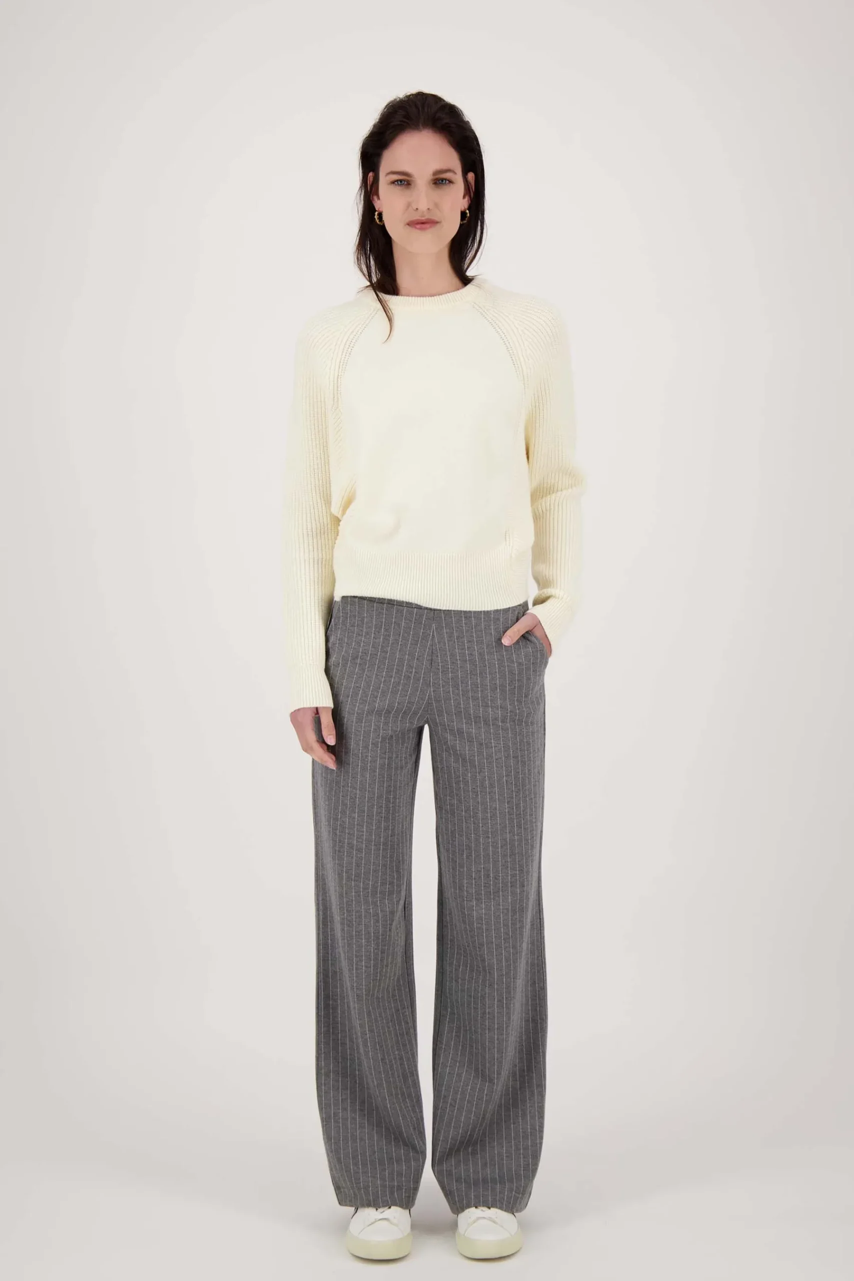 ZUSSS Truien*trui met batwing mouw creme