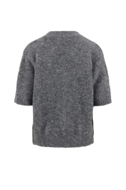 ZUSSS Truien*trui met boothals antracietgrijs