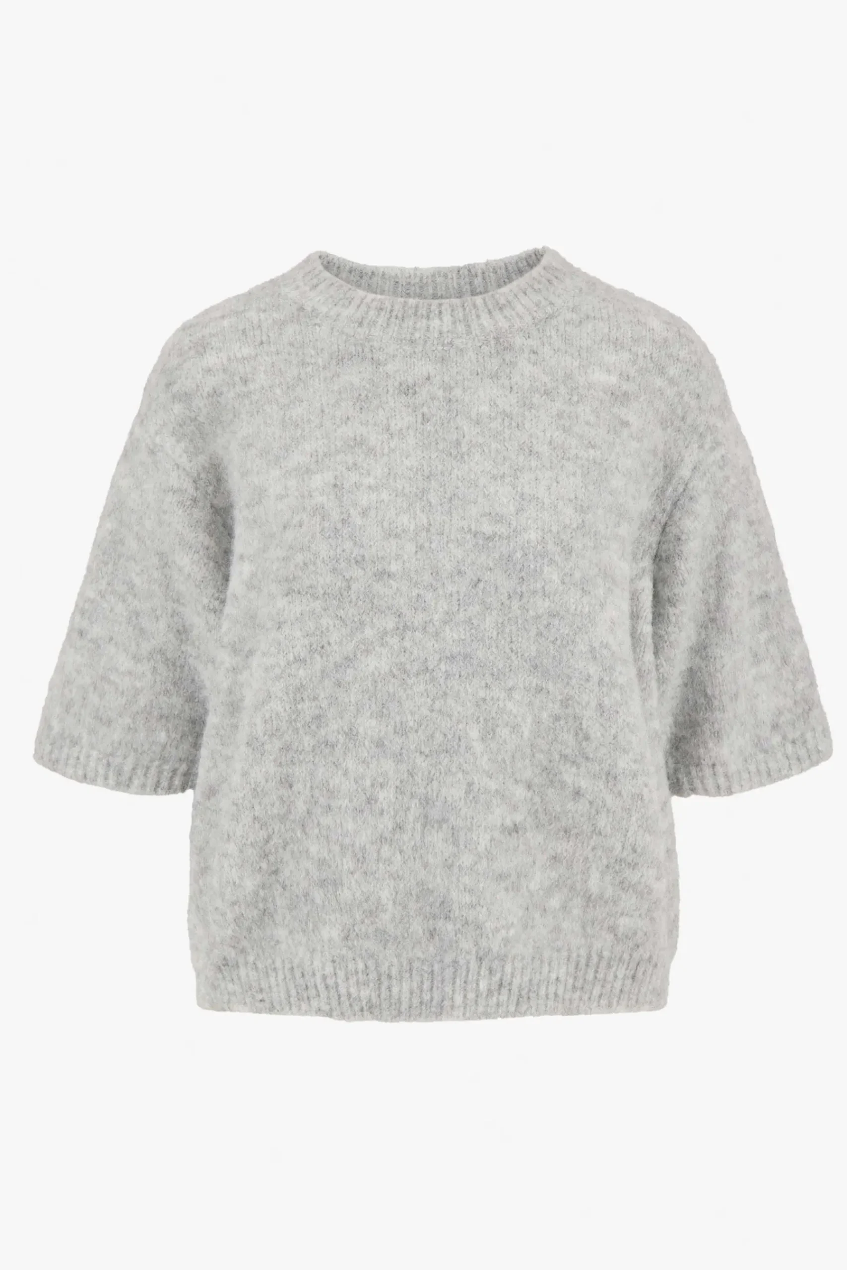 ZUSSS Truien*trui met boothals lichtgrijs