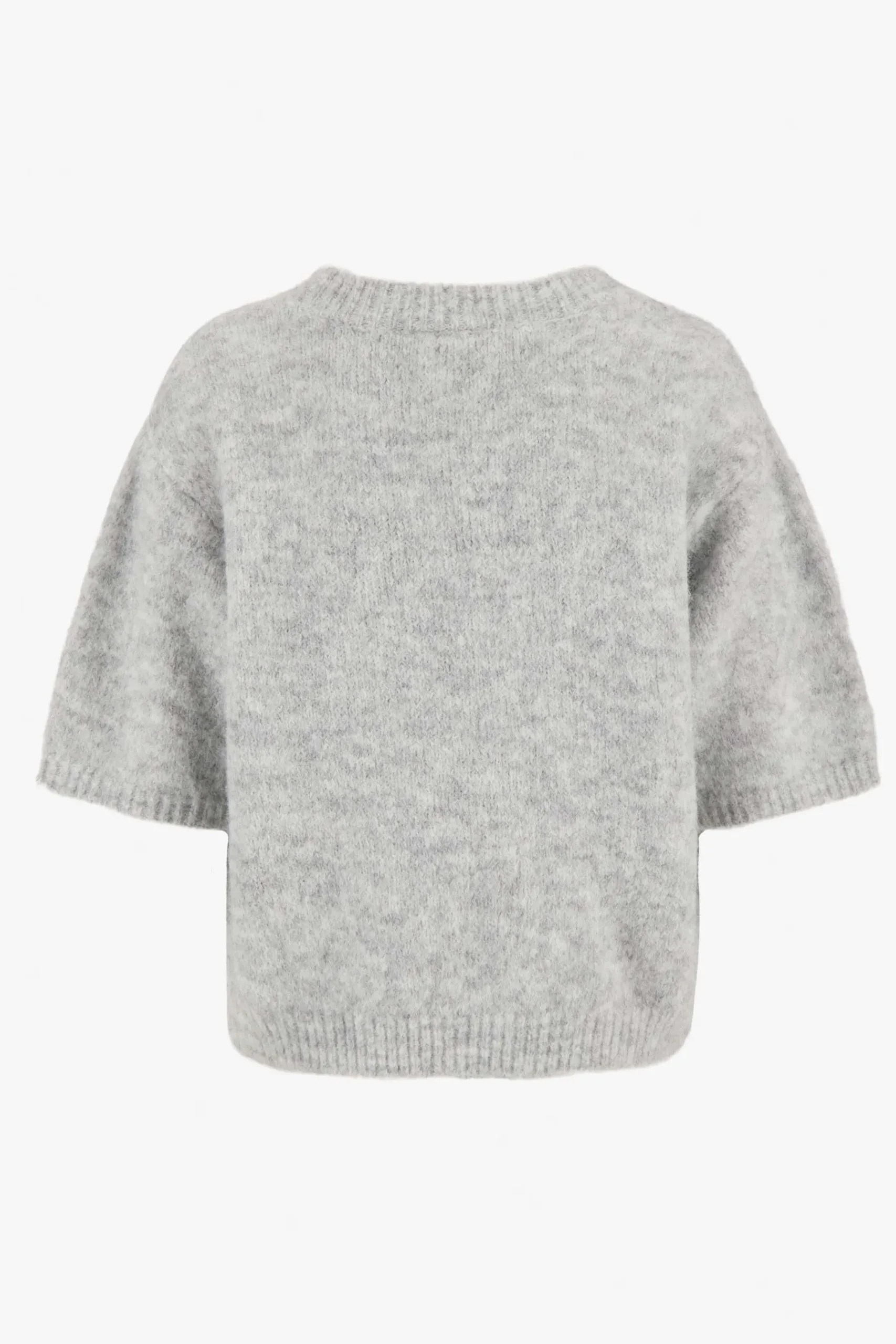 ZUSSS Truien*trui met boothals lichtgrijs