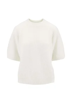 ZUSSS Truien*trui met boothals off white offwhite