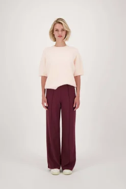 ZUSSS Truien*trui met boothals zachtroze