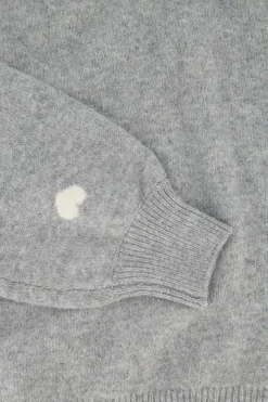 ZUSSS Truien*trui met hartje detail middengrijs
