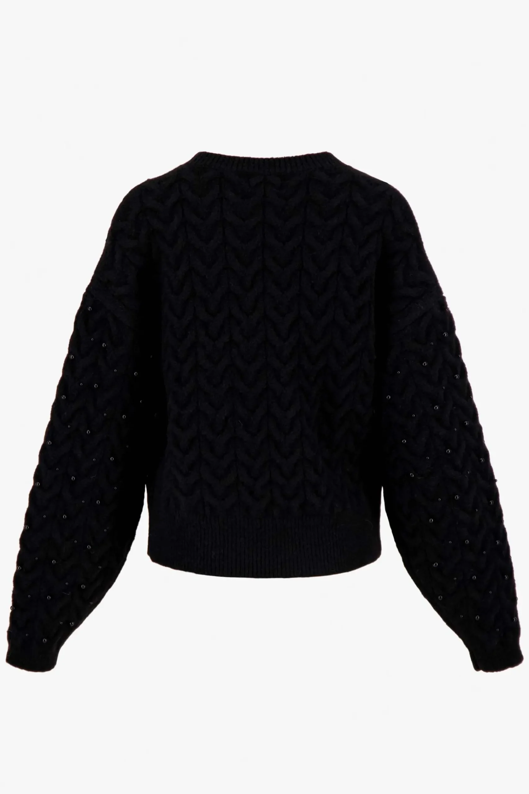 ZUSSS Truien*trui met kraaltjes zwart