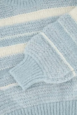 ZUSSS Truien*trui met streep lichtblauw